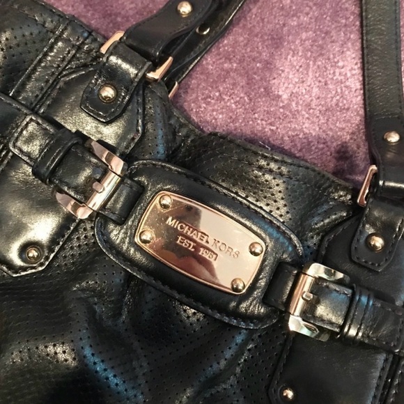 Large black leather Michael Kors tote - Picture 4 of 5